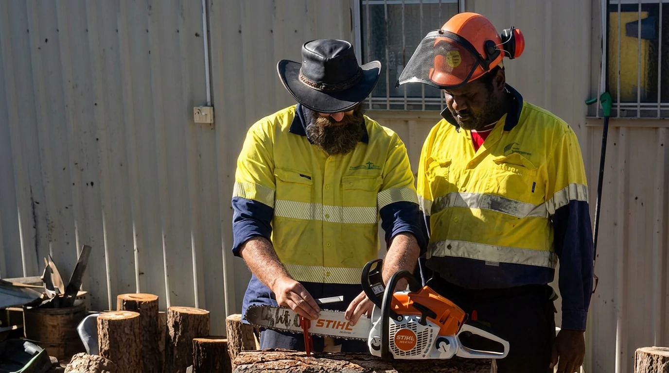 Operate and Maintain a Chainsaw Workshop practical training in Queensland